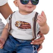 赤ちゃんと犬のかわいいオリジナルデザイン ベビーTシャツ