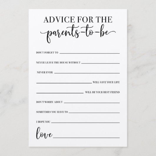 赤ちゃんになる親のシャワーゲームのアドバイス プログラム (正面)