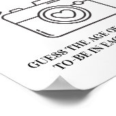 赤ちゃんになる親のシャワーゲームカードの年齢 ポスター (角)