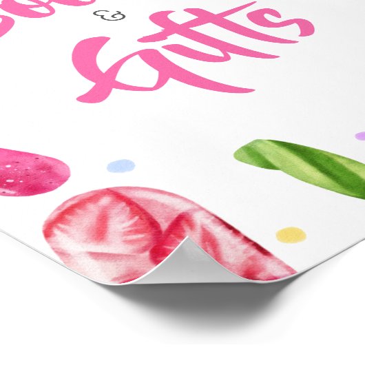 赤ちゃんにシャワーポップ・アートの本やプレゼントを用意 ポスター (角)