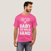 赤ちゃんのお尻 ハンド 楽しいテニス Tシャツ (正面フル)