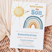 赤ちゃんのお披露目パーティー おめでとう Here Comes the Son 招待状