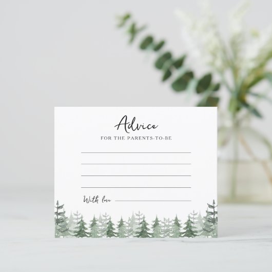 赤ちゃんのお披露目 水彩の松の木 親になるためのアドバイス (スタンド正面)