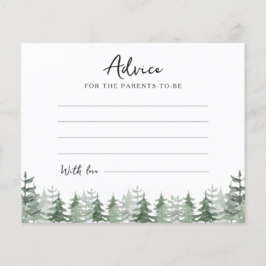 赤ちゃんのお披露目 水彩の松の木 親になるためのアドバイス (正面)