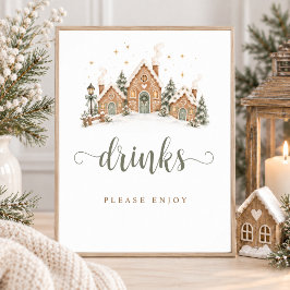 赤ちゃんのお祝いに村総出で Winter Baby Shower Drinks サイン