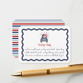 赤ちゃんのお祝いに贈る愛国的な絵本カード エンクロージャーカード
