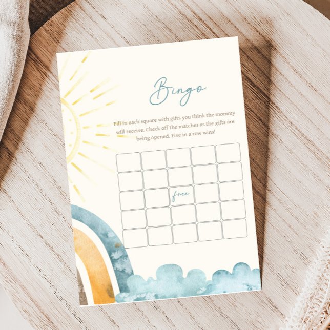 赤ちゃんのお迎えビンゴゲーム (Here Comes the Son Baby Shower Game Bingo Game)