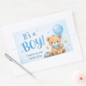 赤ちゃんのご誕生おめでとうステッカー 長方形シール (封筒)