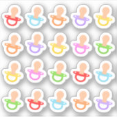 赤ちゃんのしゃぶり かわいい カラフル ダミー プランナー シール (正面)