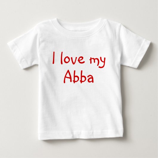 赤ちゃんのためのアバ服が大好き ベビーTシャツ (正面)