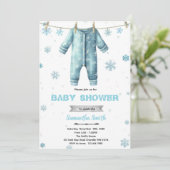 赤ちゃんのためのクリスマスパーティ招待状　Baby+Its+Cold+Outside 招待状 (スタンド正面)