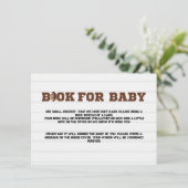 赤ちゃんのためのスポーツフットボールブックのリクエストカード 招待状 (スタンド正面)