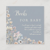 赤ちゃんのためのダスティーブルーのワイルドフラワーの絵本 エンクロージャーカード (正面)