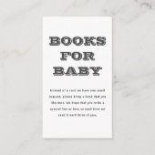 赤ちゃんのためのブラック プライド ブック | ベビーシャワー エンクロージャーカード (正面)