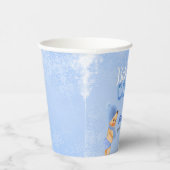 赤ちゃんのためのブルーの雪の結晶の冬のシャワー 紙コップ (右)