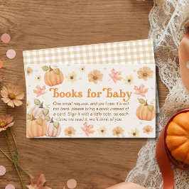 赤ちゃんのためのリトルパンプキンブックス 秋のベビーシャワー エンクロージャーカード