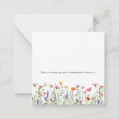 赤ちゃんのためのワイルドフラワーブック ノートカード (裏面)