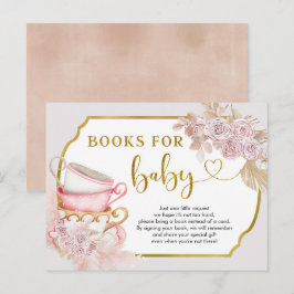 赤ちゃんのためのヴィンテージ ティーパーティーの本 インビテーションポストカード