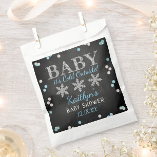 赤ちゃんのための冬のベビーシャワー Boys Winter Baby Shower フェイバーバッグ