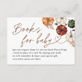 赤ちゃんのための小さなかぼちゃの秋のベビーシャワーブック エンクロージャーカード (正面)