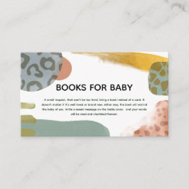 赤ちゃんのための抽象的な水彩動物アート絵本 エンクロージャーカード