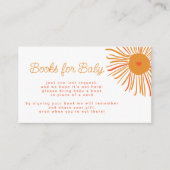赤ちゃんのための本を持っておくる　ベビーシャワーの太陽 エンクロージャーカード (正面)
