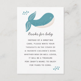 赤ちゃんのための本を持ってきてください。かわいい航海用のクジラの動物 エンクロージャーカード