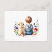 赤ちゃんのための本を持ってきて｜女の子のベビーシャワー エンクロージャーカード (裏面)