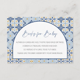 赤ちゃんのための本、カプリショワーベビーシャワー、イタリアンテーマ エンクロージャーカード