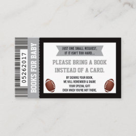 赤ちゃんのための本、スポーツ、フットボールベイビーシャワー エンクロージャーカード