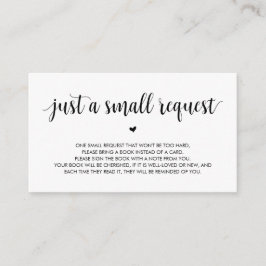 赤ちゃんのための本、モダンラスティック ブラックスクリプト エンクロージャーカード