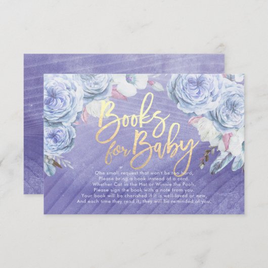 赤ちゃんのための本 / 本を持ってきてね 招待状 (正面/裏面)