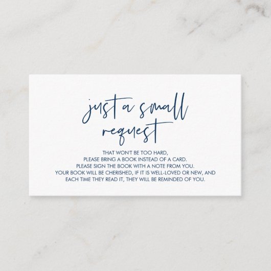 赤ちゃんのための本, 現代のミニマリスト ネイビーブルー エンクロージャーカード (正面)