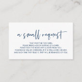 赤ちゃんのための本, 現代のミニマル ネイビーブルー エンクロージャーカード (正面)