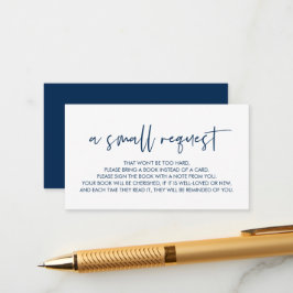 赤ちゃんのための本, 現代のミニマル ネイビーブルー エンクロージャーカード