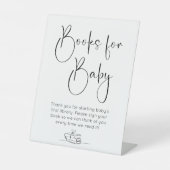 赤ちゃんのための本 現代スクリプト ベビーシャワー 台座サイン (正面)