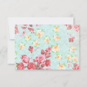 赤ちゃんのための本, 花柄の麻の本のリクエスト挿入 招待状 (裏面)