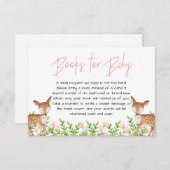 赤ちゃんのための鹿の本、オーディアのベビーシャワー エンクロージャーカード (正面/裏面)
