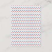 赤ちゃんのための『Red White and Due』本 エンクロージャーカード (裏面)