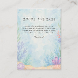 赤ちゃんのための「Sea You Soon Baby Shower Books」 エンクロージャーカード