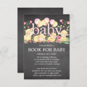 赤ちゃんのひつじのベビーシャワー絵本 招待状 (正面/裏面)