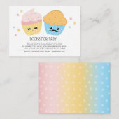 赤ちゃんのカップケーキまたはスタッドマフィン本 エンクロージャーカード (正面/裏面)