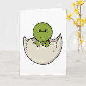 赤ちゃんのカメの殻 カード (黄色い花)