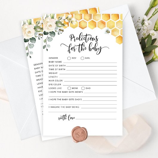 赤ちゃんのカードのビー予言 招待状