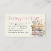 赤ちゃんのカード用の花の水彩画の本 名刺 (正面)