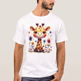 赤ちゃんのキリン Tシャツ