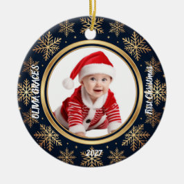 赤ちゃんのクリスマスの写真 鹿 出生の詳細 セラミックオーナメント