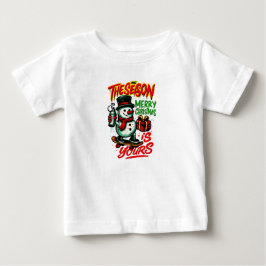 赤ちゃんのクリスマススノーマン超ソフトフェスティブ ベビーTシャツ