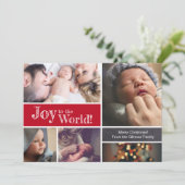 赤ちゃんのクリスマスベイビー出産発表サンクス シーズンカード (スタンド正面)