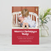 赤ちゃんのクリスマス誕生お知らせ シーズンカード (スタンド正面)